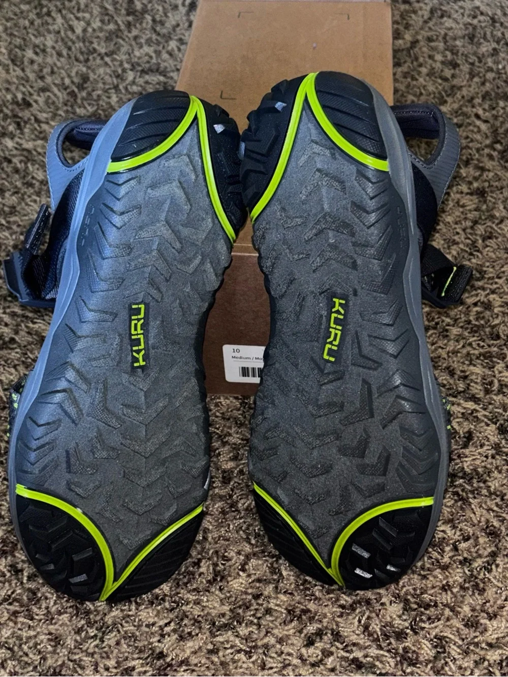Kuru Current Sandals Men's 10 Slate Gray Green Sport Beach Water Walking Shoes